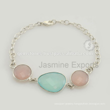 Wholesale Supplier for Chalcedony Silver Gemstone Bracelet